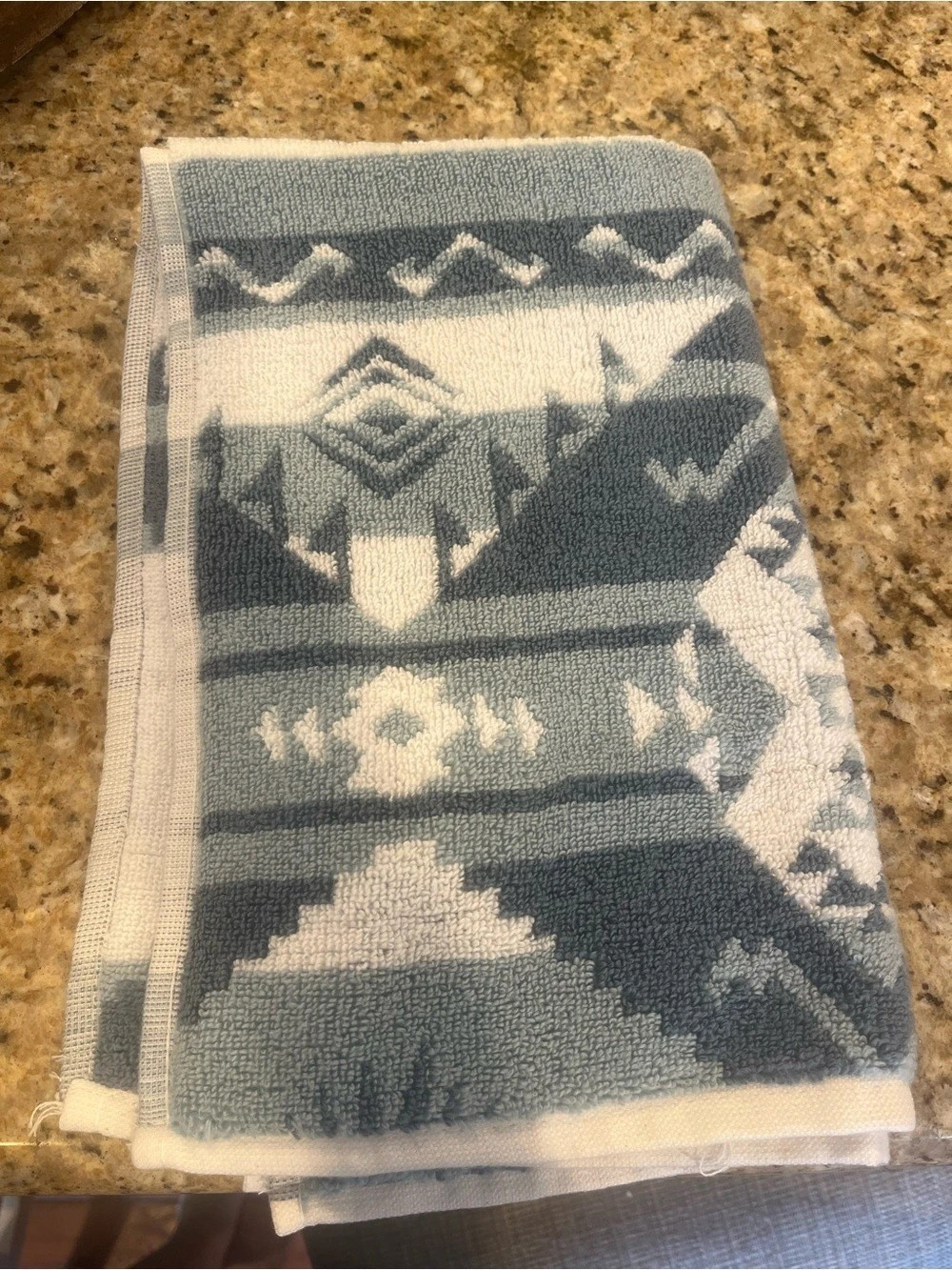 Wrangler Paxton Blue Hand Towel Blue & White